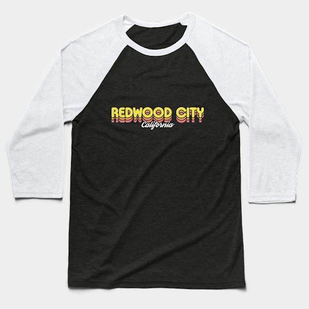 Retro Redwood City California Baseball T-Shirt by rojakdesigns